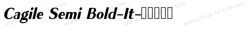 Cagile Semi Bold-It字体转换